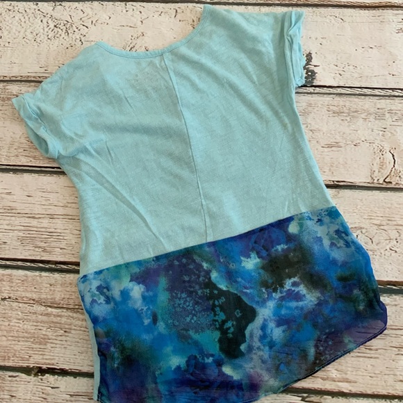 Justice Girls Size 5 “Be Happy” rhinestone accent shirt - Picture 2 of 3